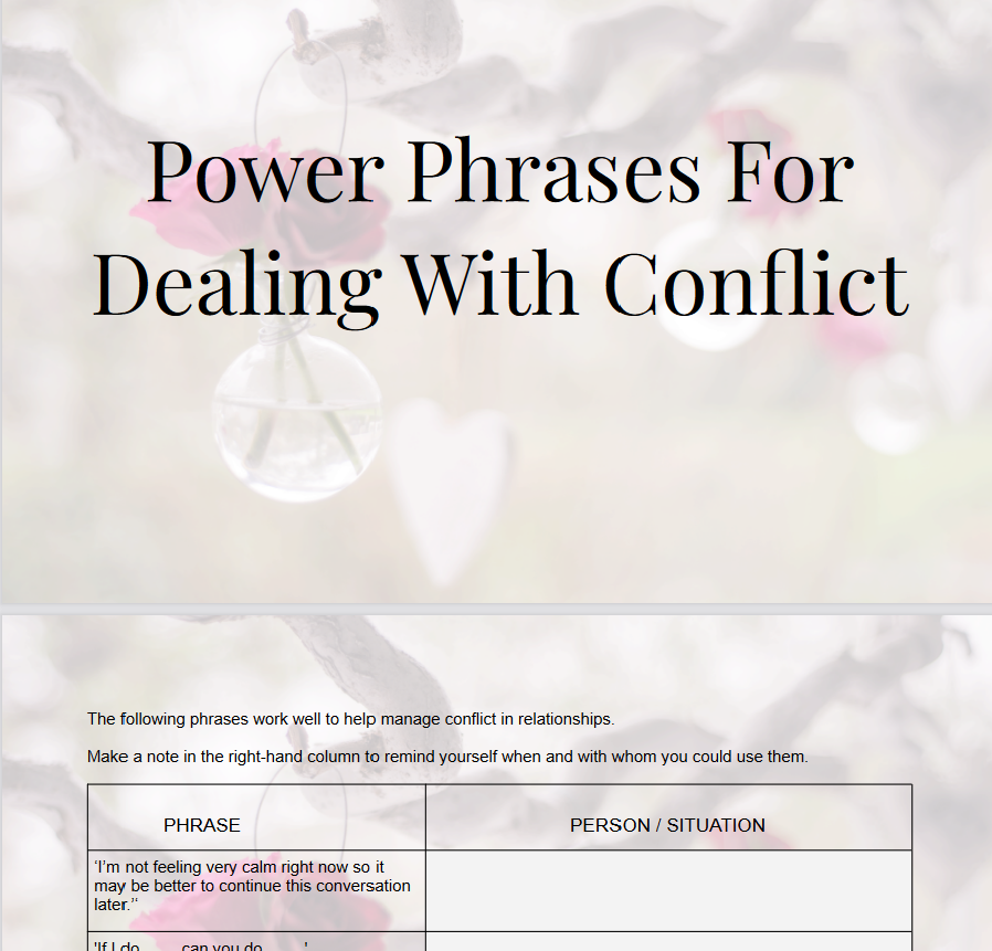 Power Phrases For Dealing With Conflict